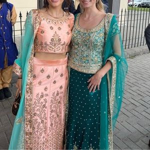 Emerald Green Lehenga - worn once to a wedding altered to fit size 2